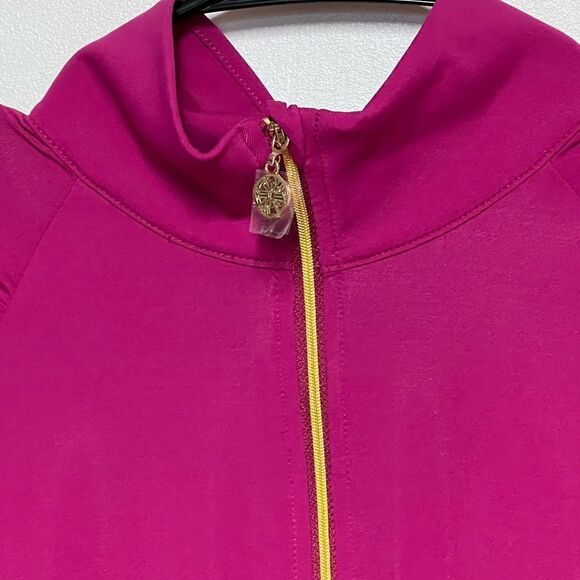 NWT Lilly Pulitzer Justine Luxletic Mulberry Half Zip UPF 50+ Sz M - Picture 6 of 7